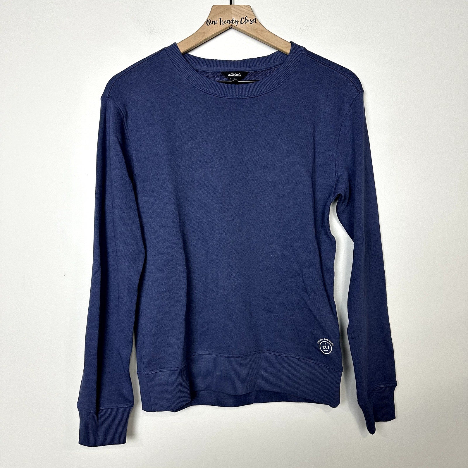 Allbirds NWT Hazy Indigo R&R Crew Neck Pullover Sweatshirt Size Small