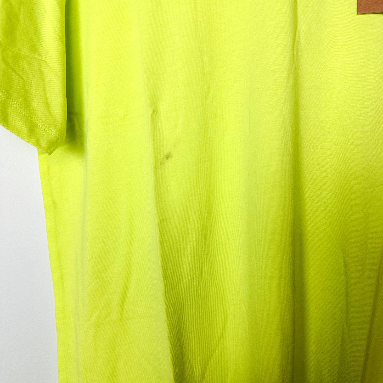 Girlfriend Collective NWT Unisex Crewneck T-Shirt Top Electric Lime Size 3