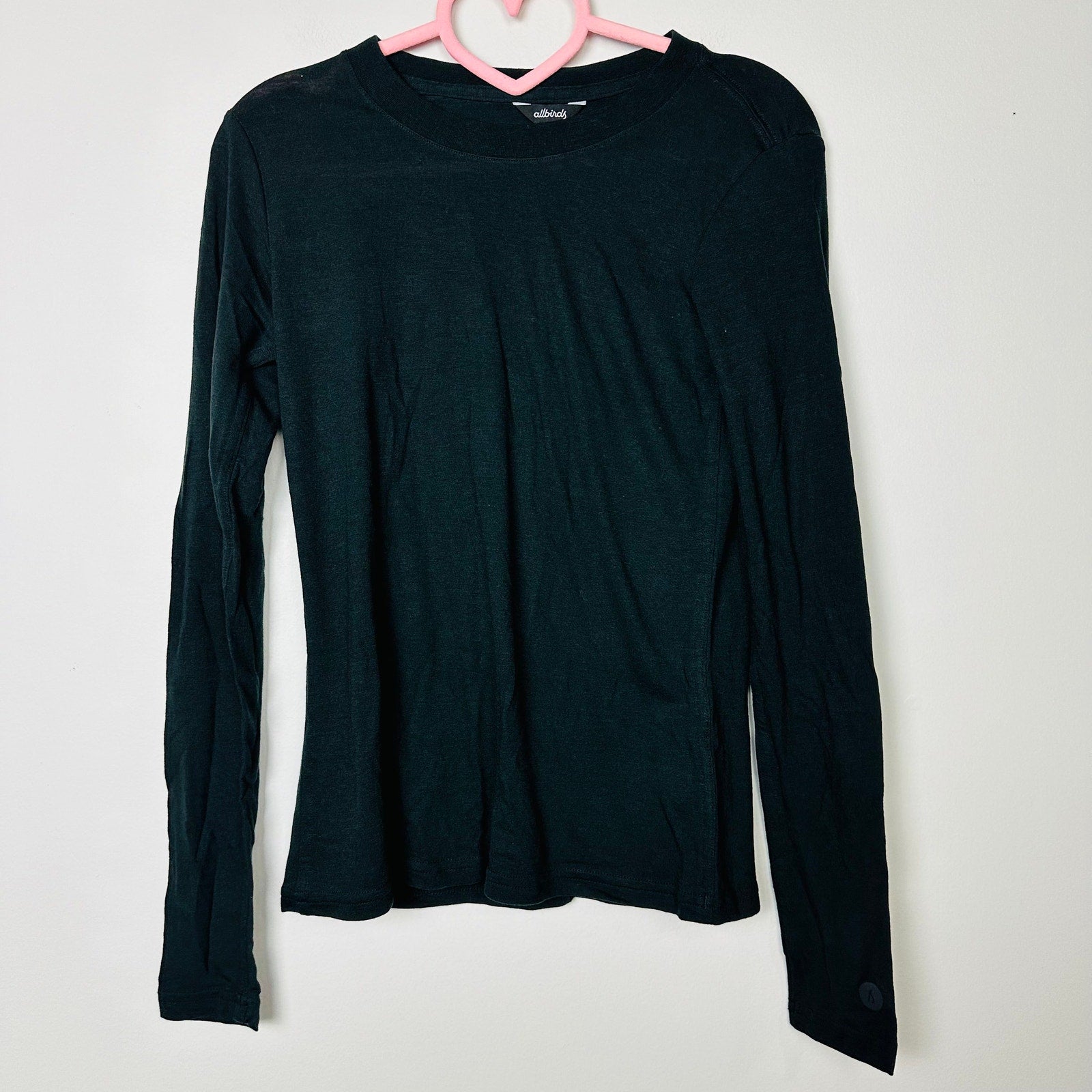 Allbirds NWT Sea Long Sleeve Tee Crew Neck Black Tee Size XS