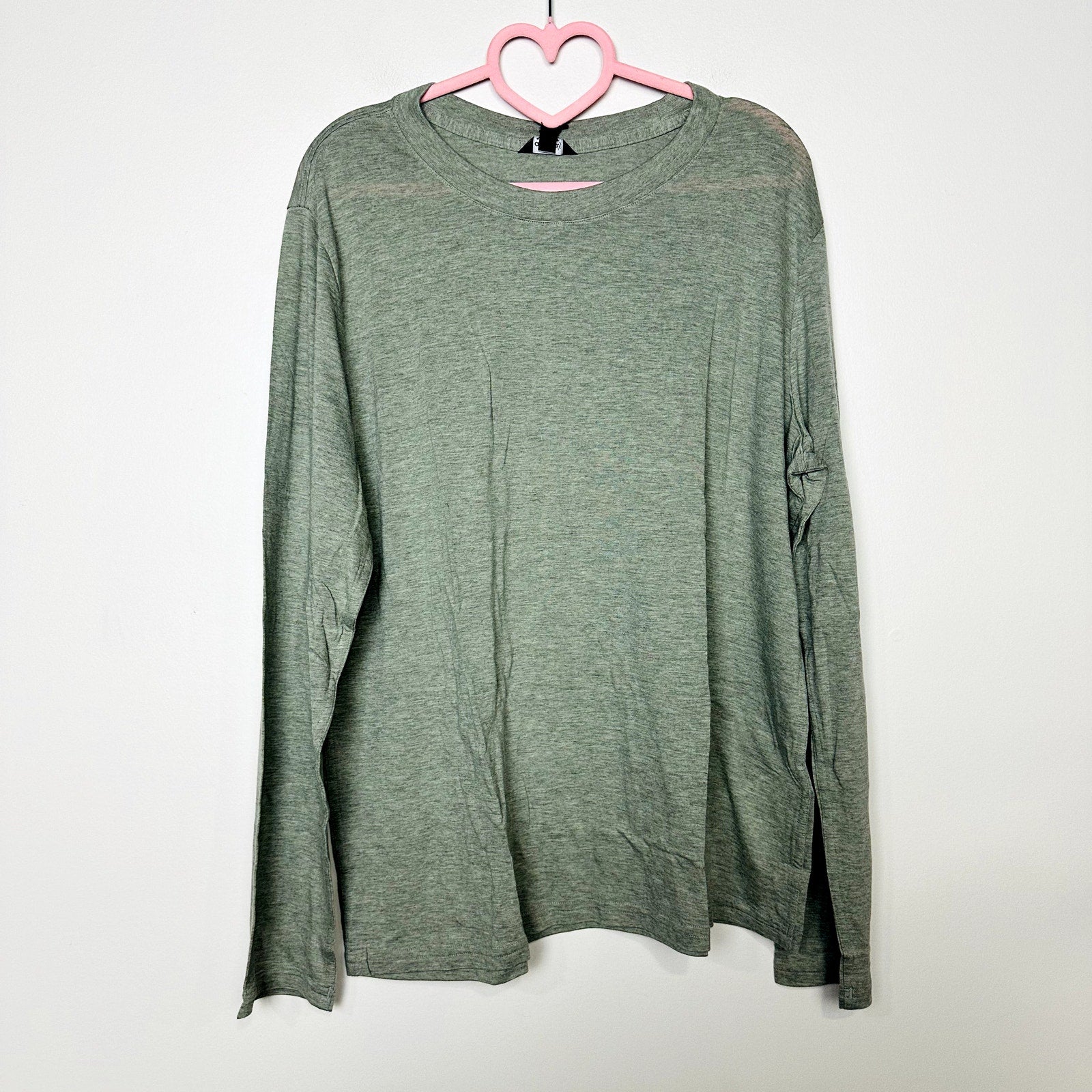 Allbirds NWT Hazy Pine Sea Long Sleeve Crew Neck Tee Size 2XL