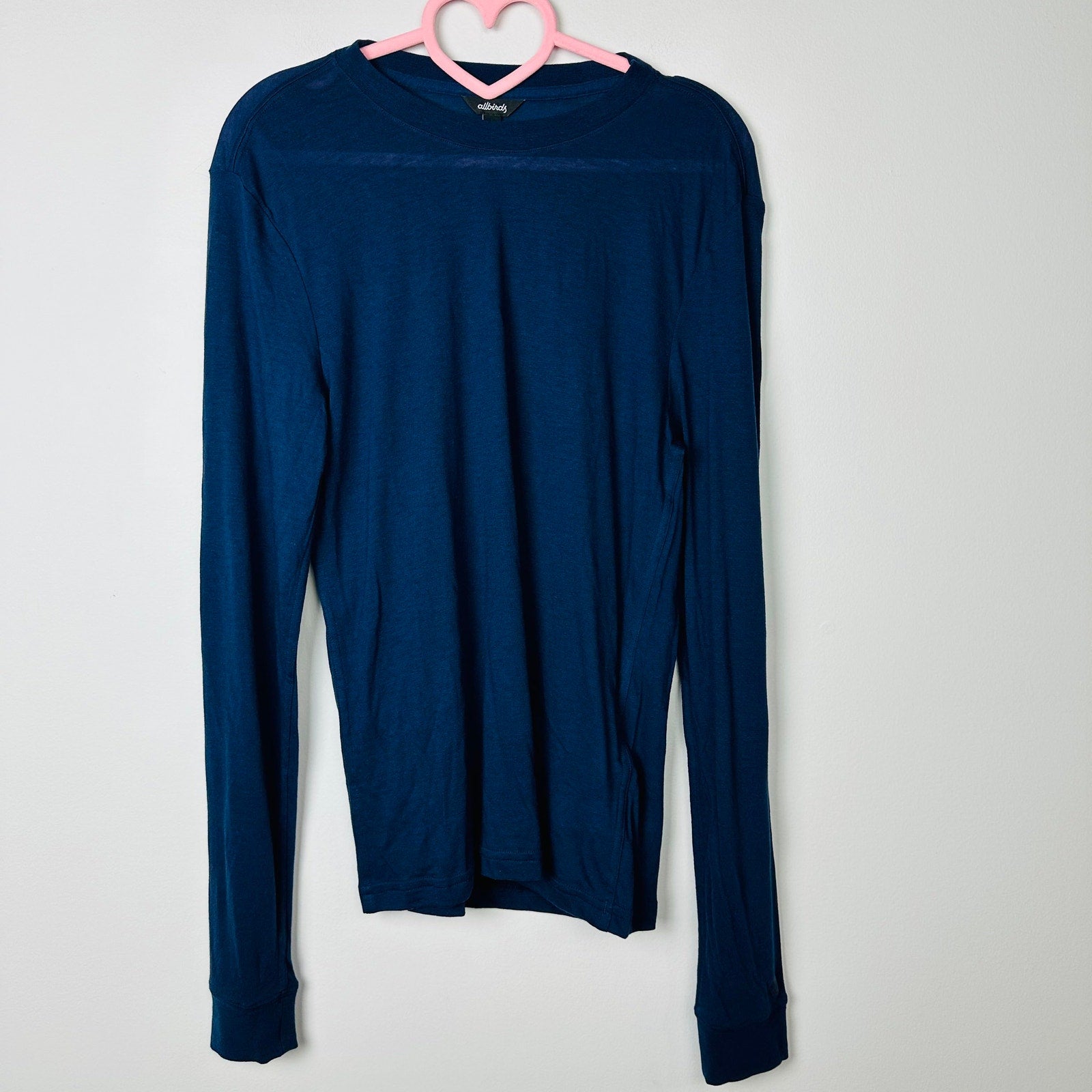 Allbirds NWT True Navy Sea Long Sleeve Crew Neck Tee Size X-Small