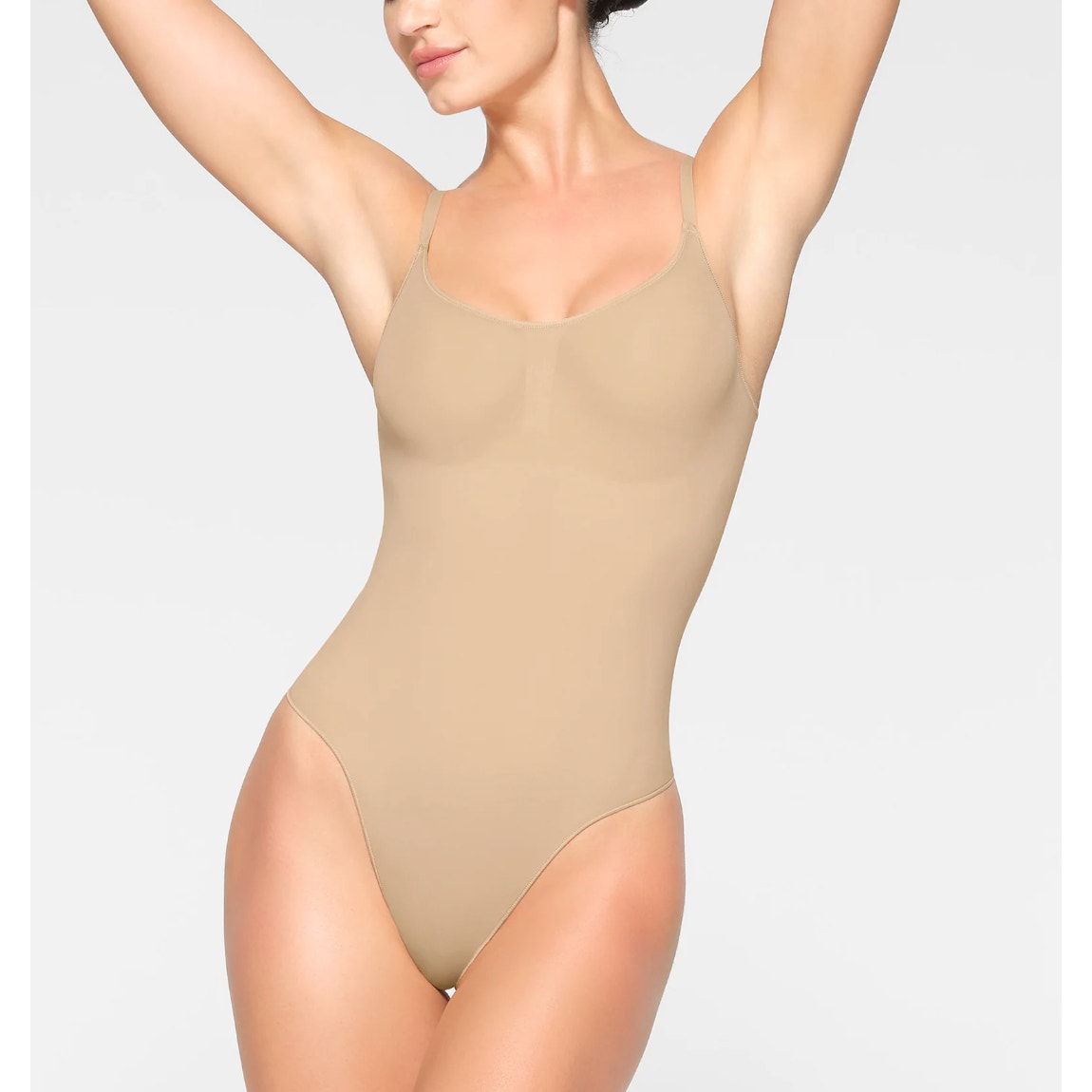 Skims NWOT Beige Seamless Sculpt Thong Bodysuit Size 2XS