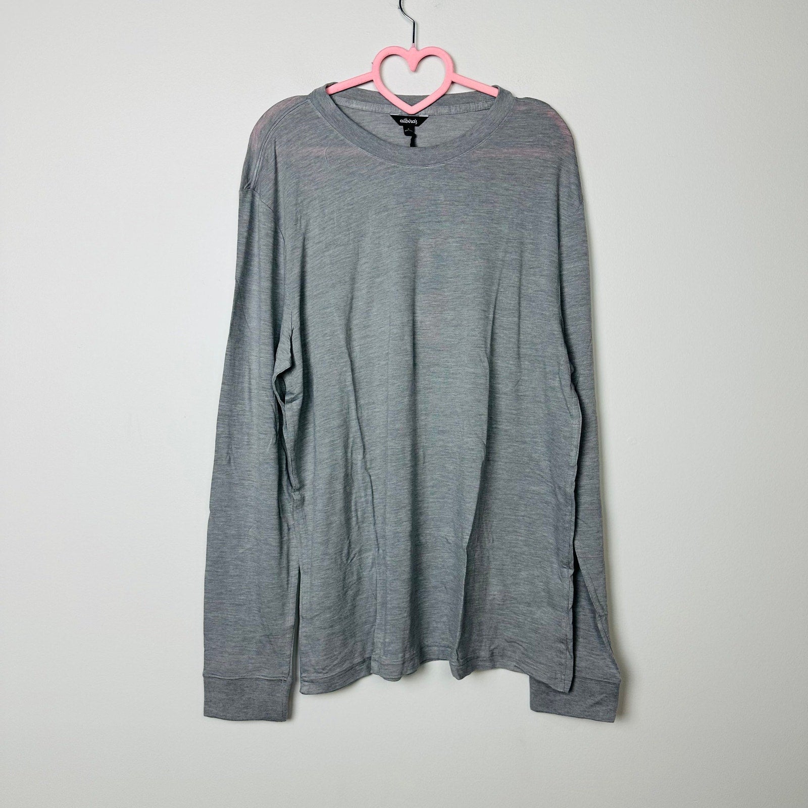 Allbirds Top NWT Sea Long Sleeve Pullover Crew Neck Gray Tee Large