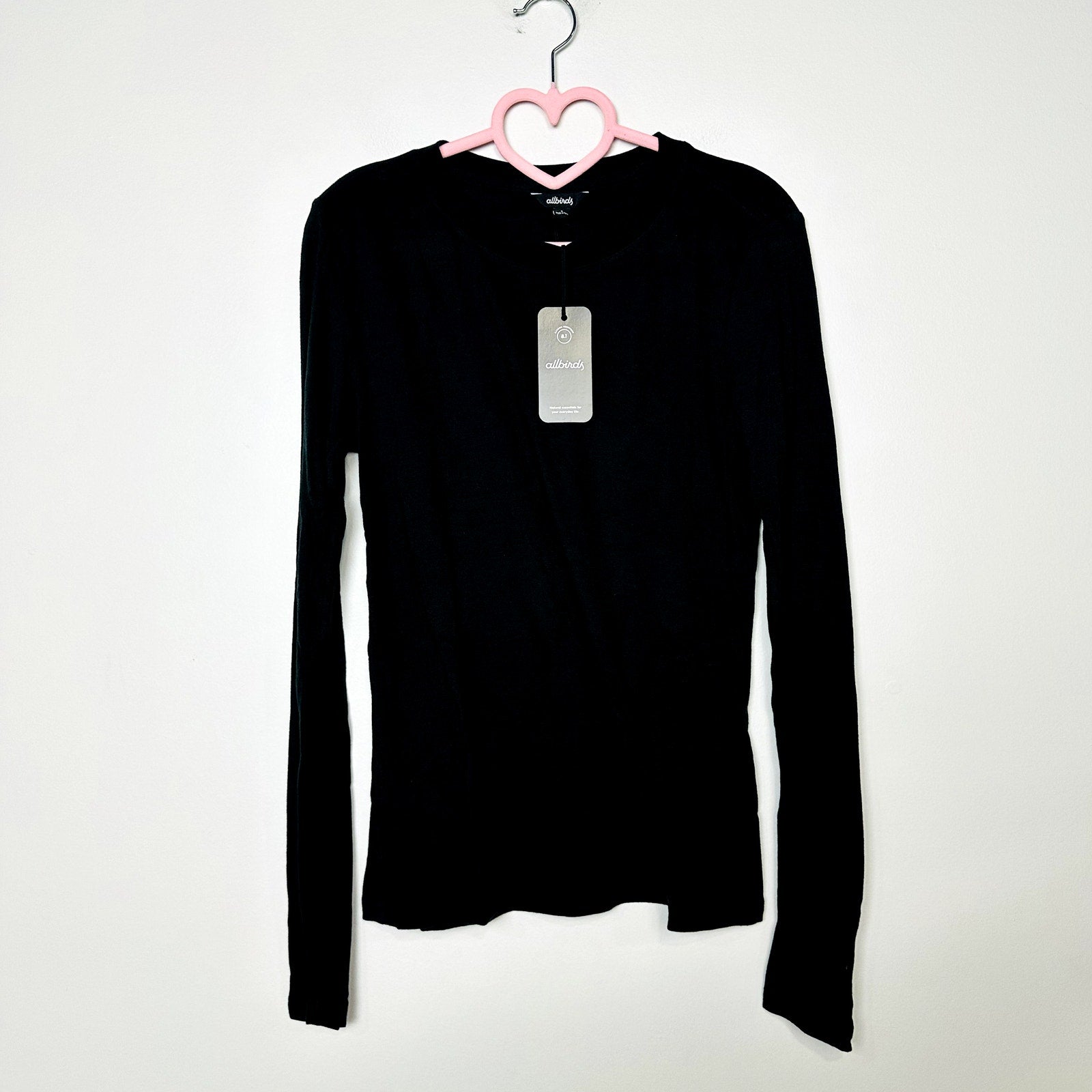 Allbirds NWT Black Sea Long Sleeve Crew Neck Tee Size Small