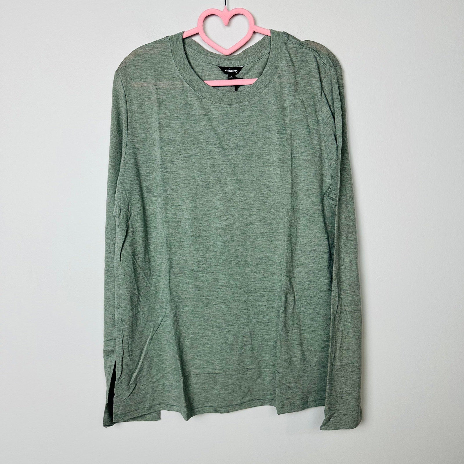 Allbirds NWT Hazy Pine Sea Long Sleeve Crew Neck Pullover Tee Size X-Large