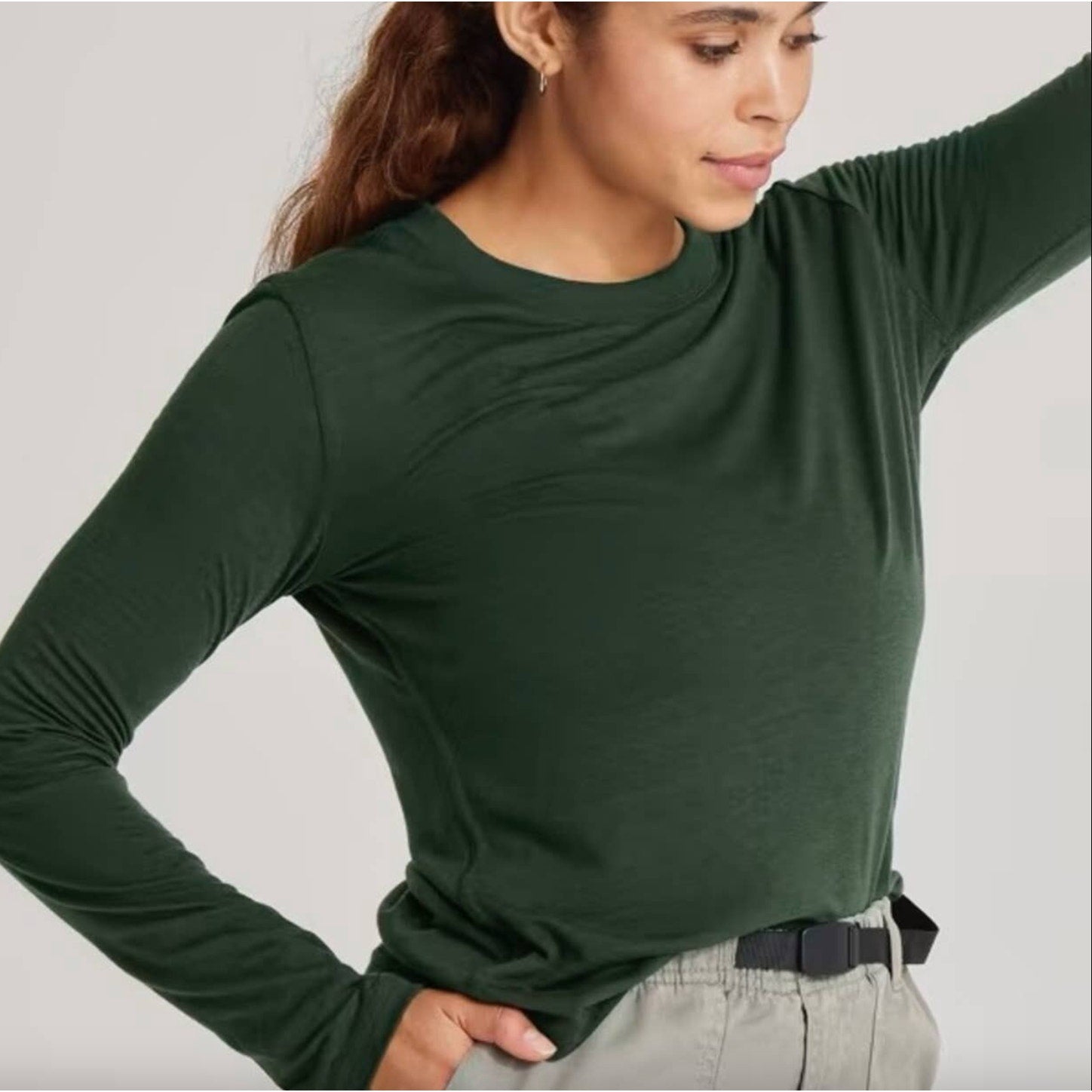 Allbirds Top NWT Pine Sea Long Sleeve Pullover Crew Neck Tee Size Medium