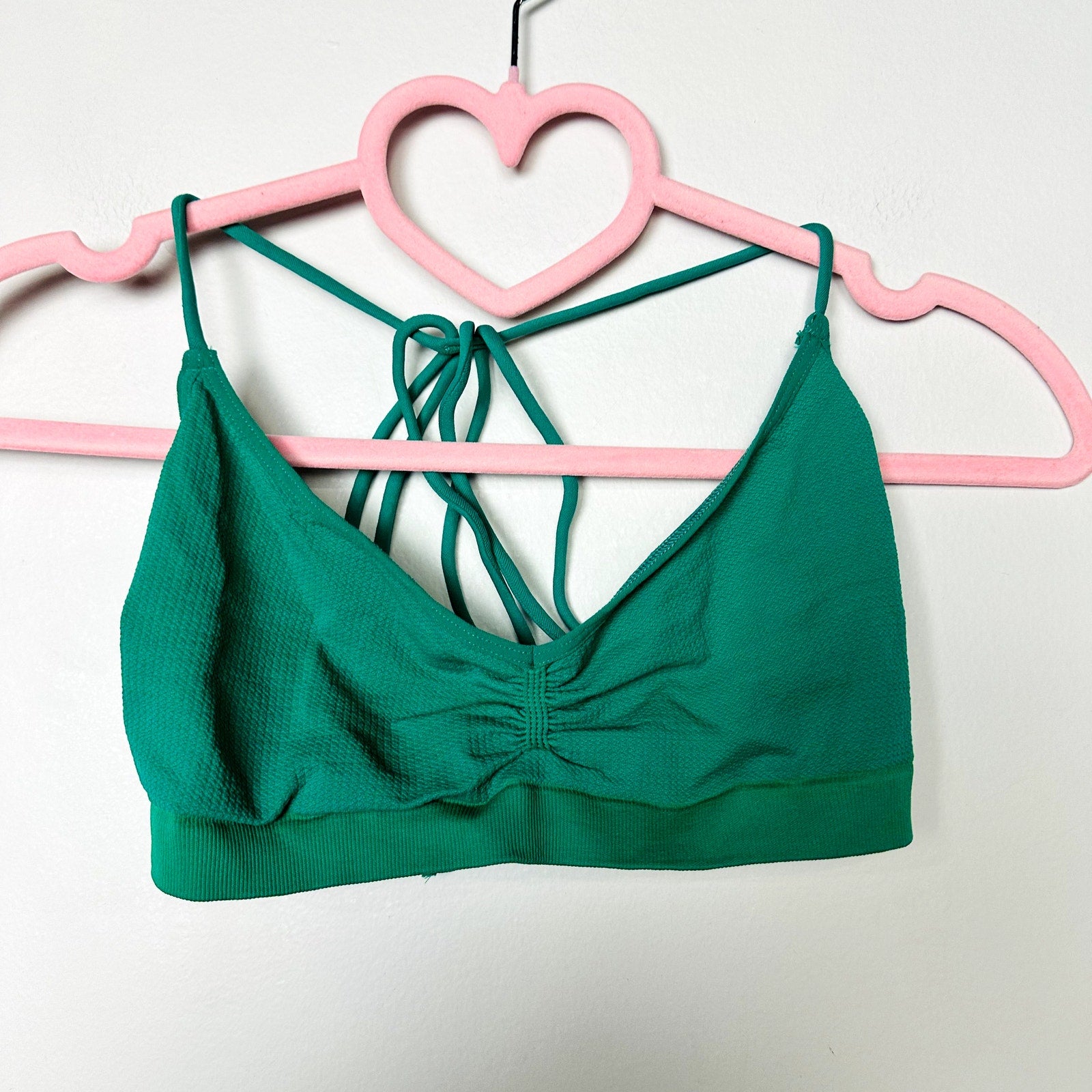 Free People NWOT Tie Bra Strappy Back Green Size M/L