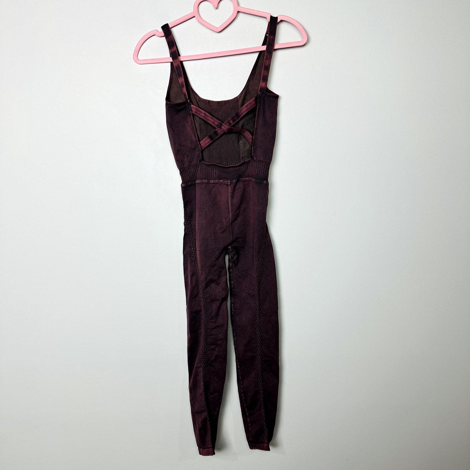 Free People NWOT Movement Good Karma Jumpsuit in Nutmeg Pink Size XS/S