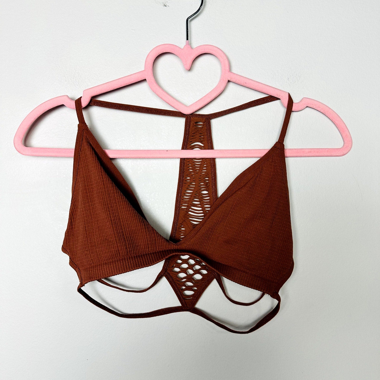 Free People Intimately NWOT Brown Triangle Bralette Size XS/S