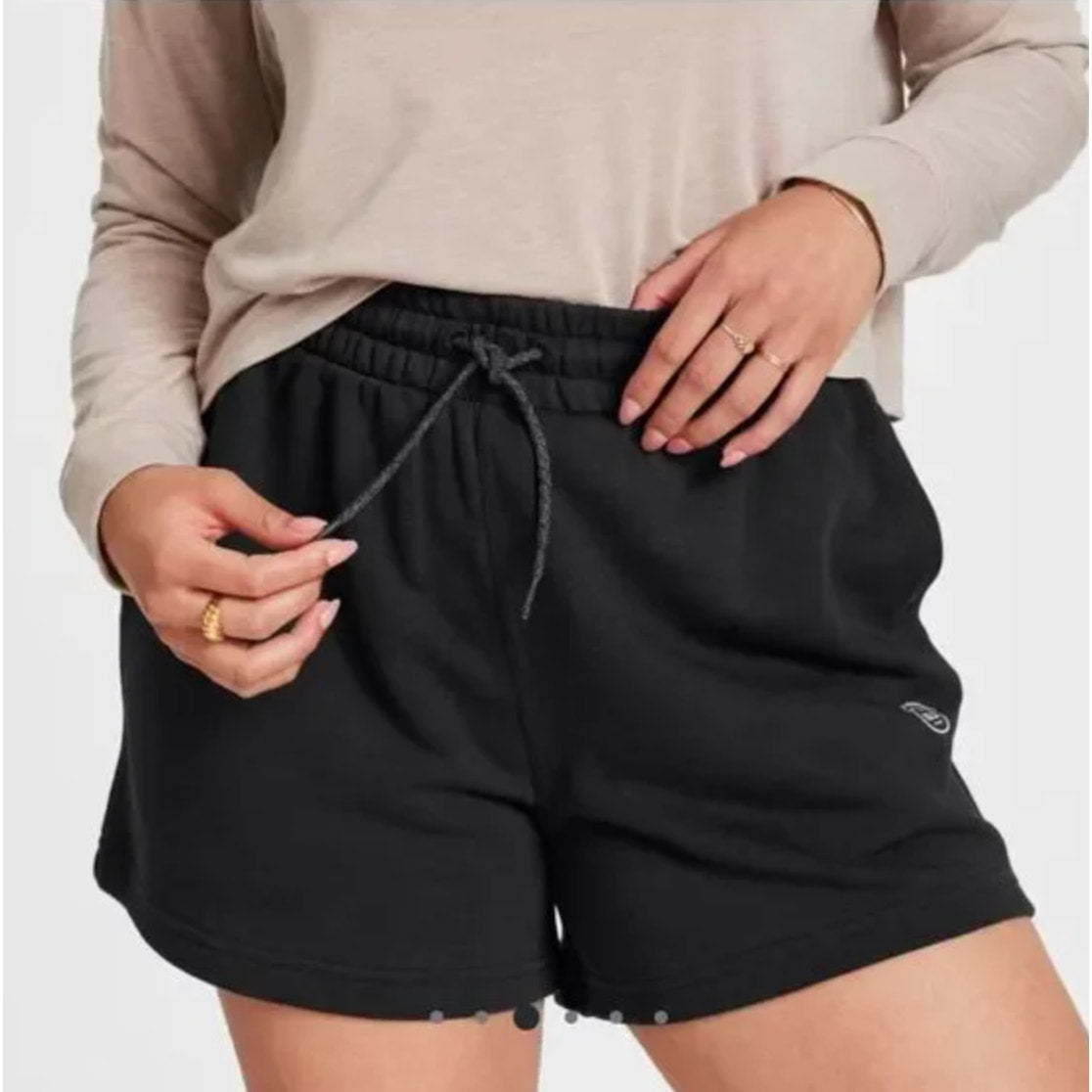 Allbirds NWT R&R Natural Black Elastic Waist Sweat Shorts X-Large