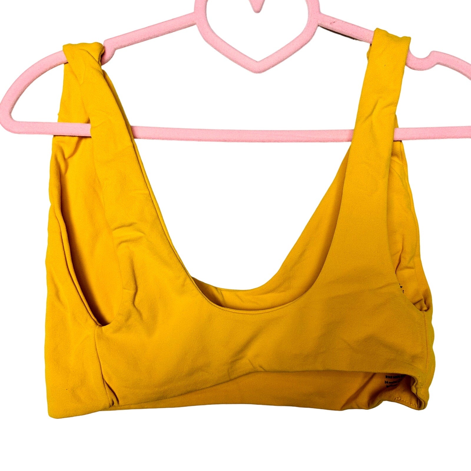 Free People NWOT Wireless Unpadded Sports Bra Mustard Yellow Size M/L