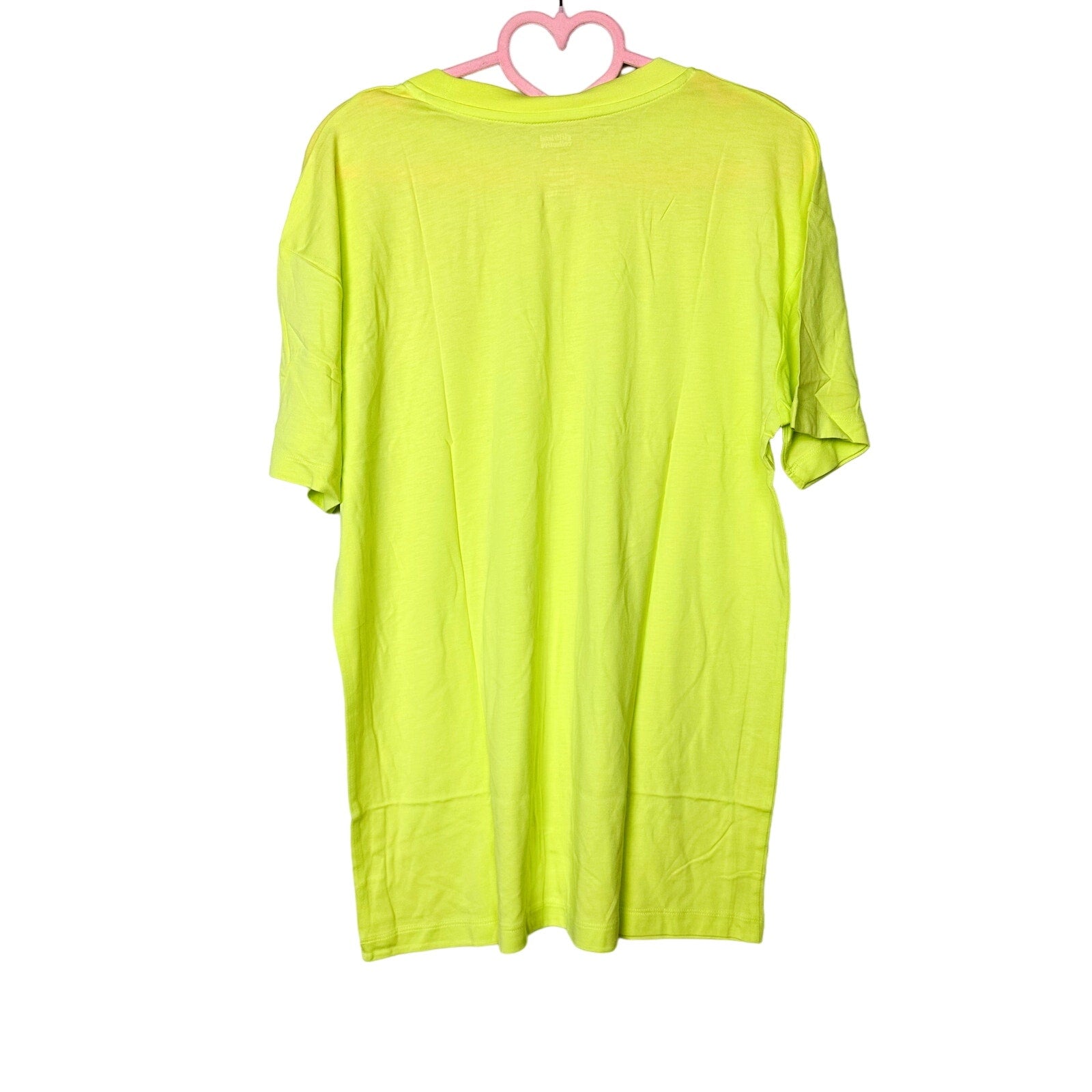 Girlfriend Collective NWT Unisex Crewneck T-Shirt Top Electric Lime Size 3