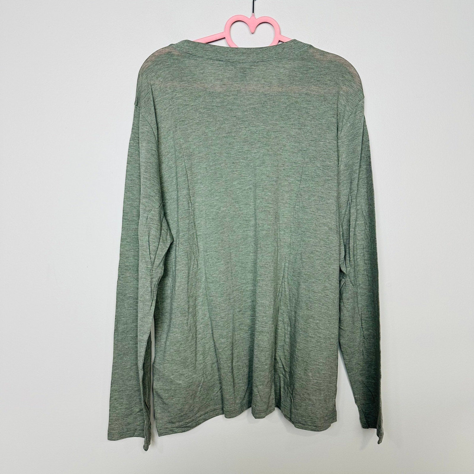 Allbirds NWT Hazy Pine Sea Long Sleeve Green Pullover Tee Size 2XL