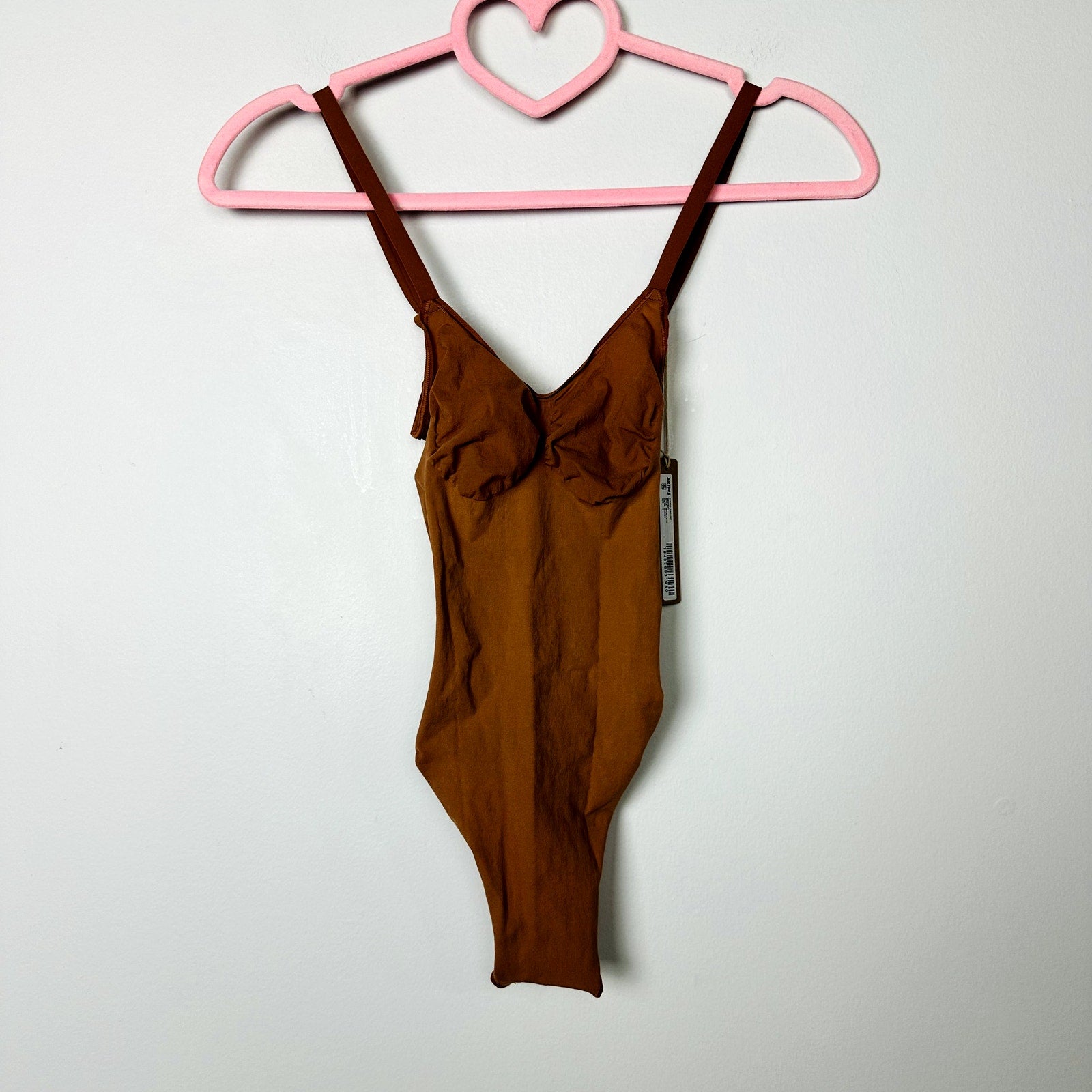 Skims NWT Everyday Sculpt Bronze Shapewear Adjustable Strap Bodysuit Size Small