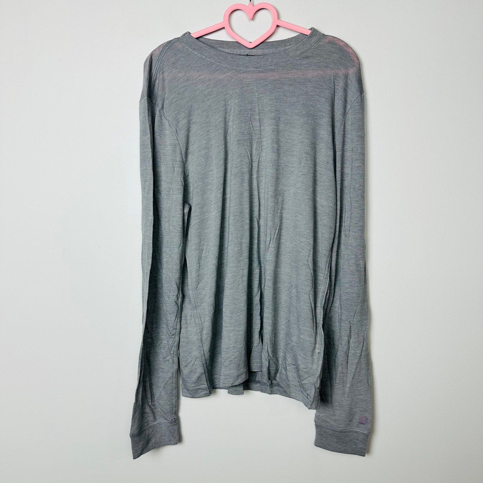 Allbirds NWT Sea Long Sleeve Tee Solid Grey Crew Neck Pullover tee Size Medium