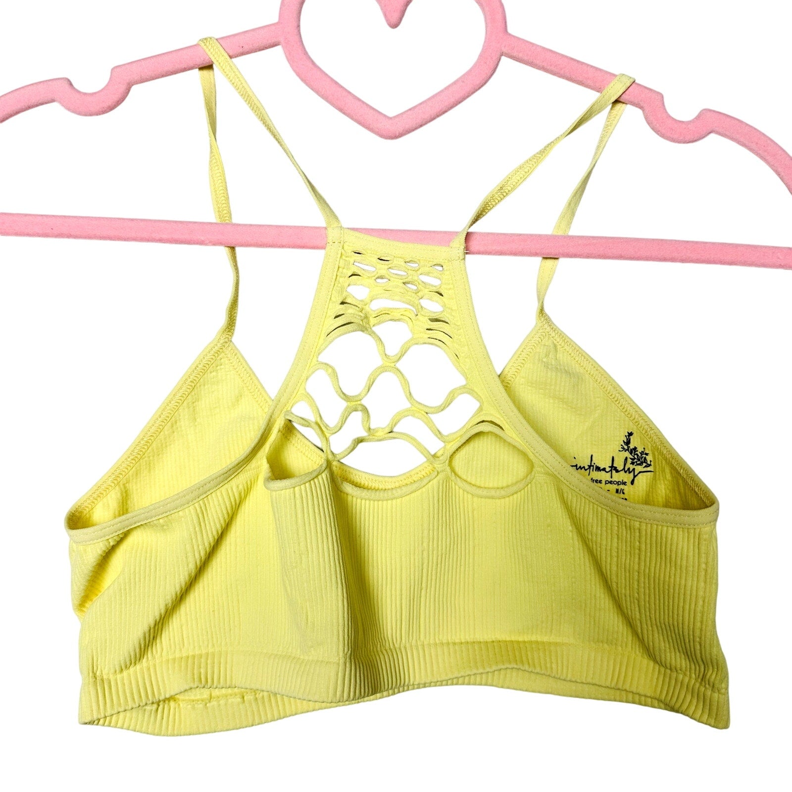 Free People NWOT intimately Bralette Yellow Size M/L