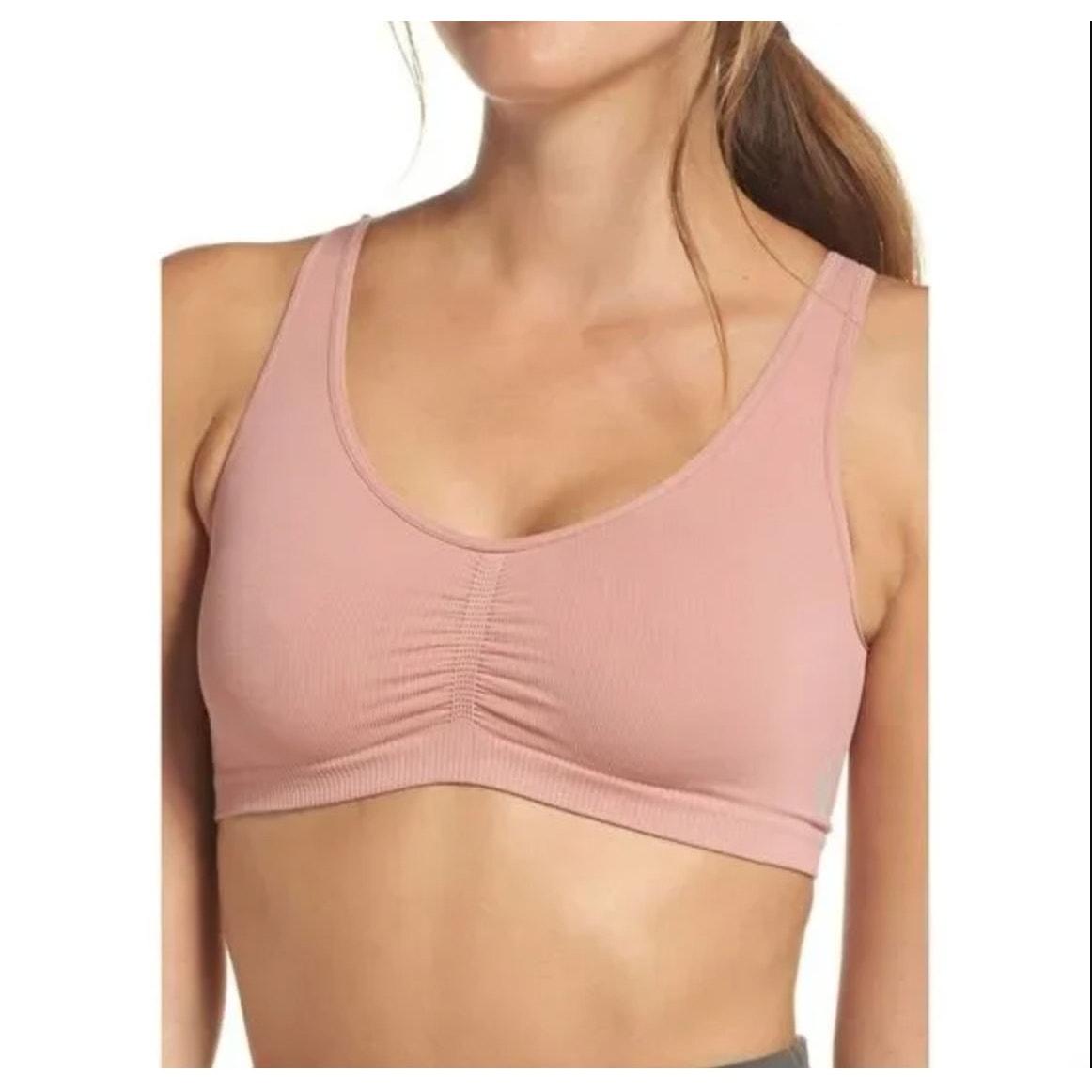 Free People NWOT Shanti Sports Bra Blush Pink Size Medium/Large