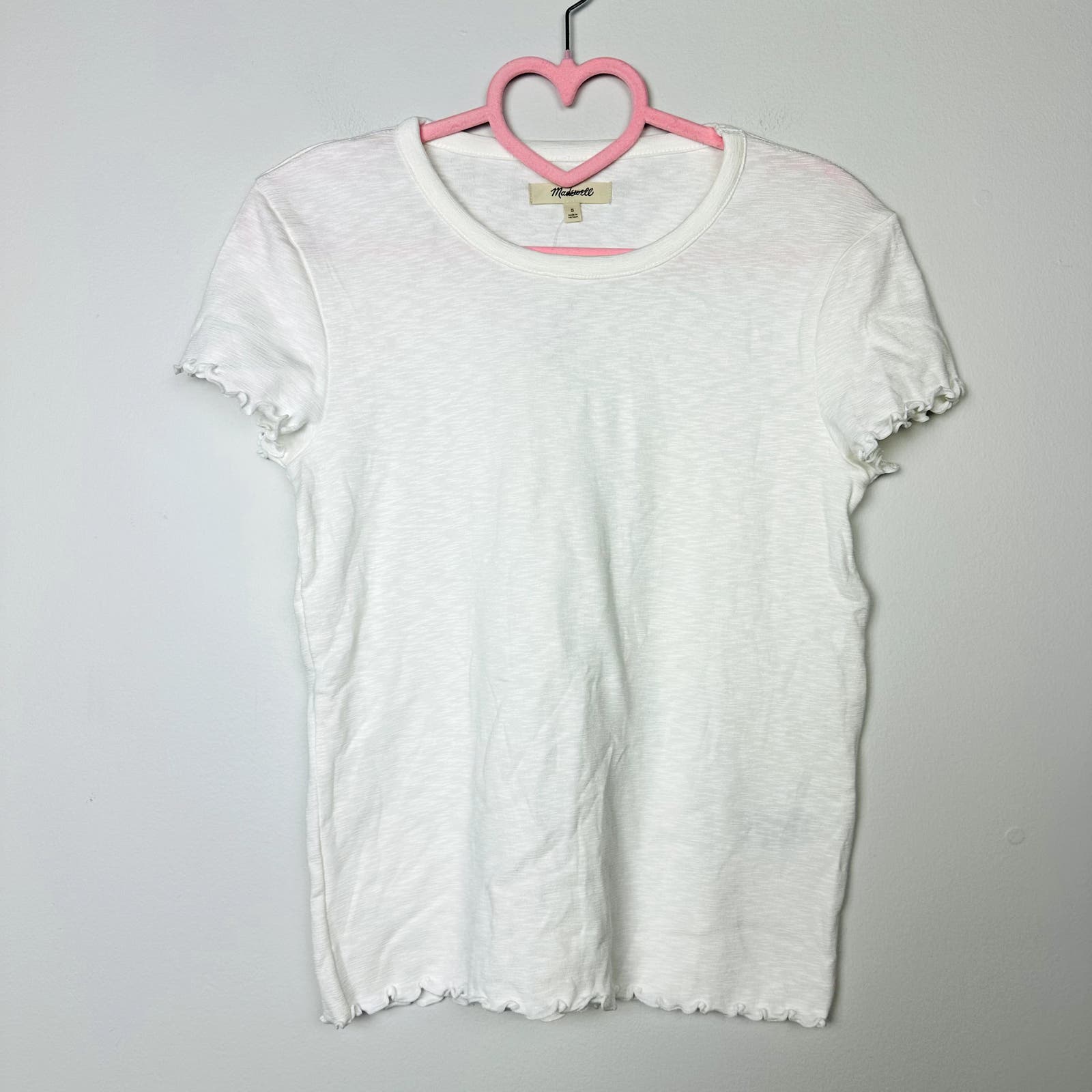 Madewell NWT White Crew Neck Short Sleeve Baby Tee