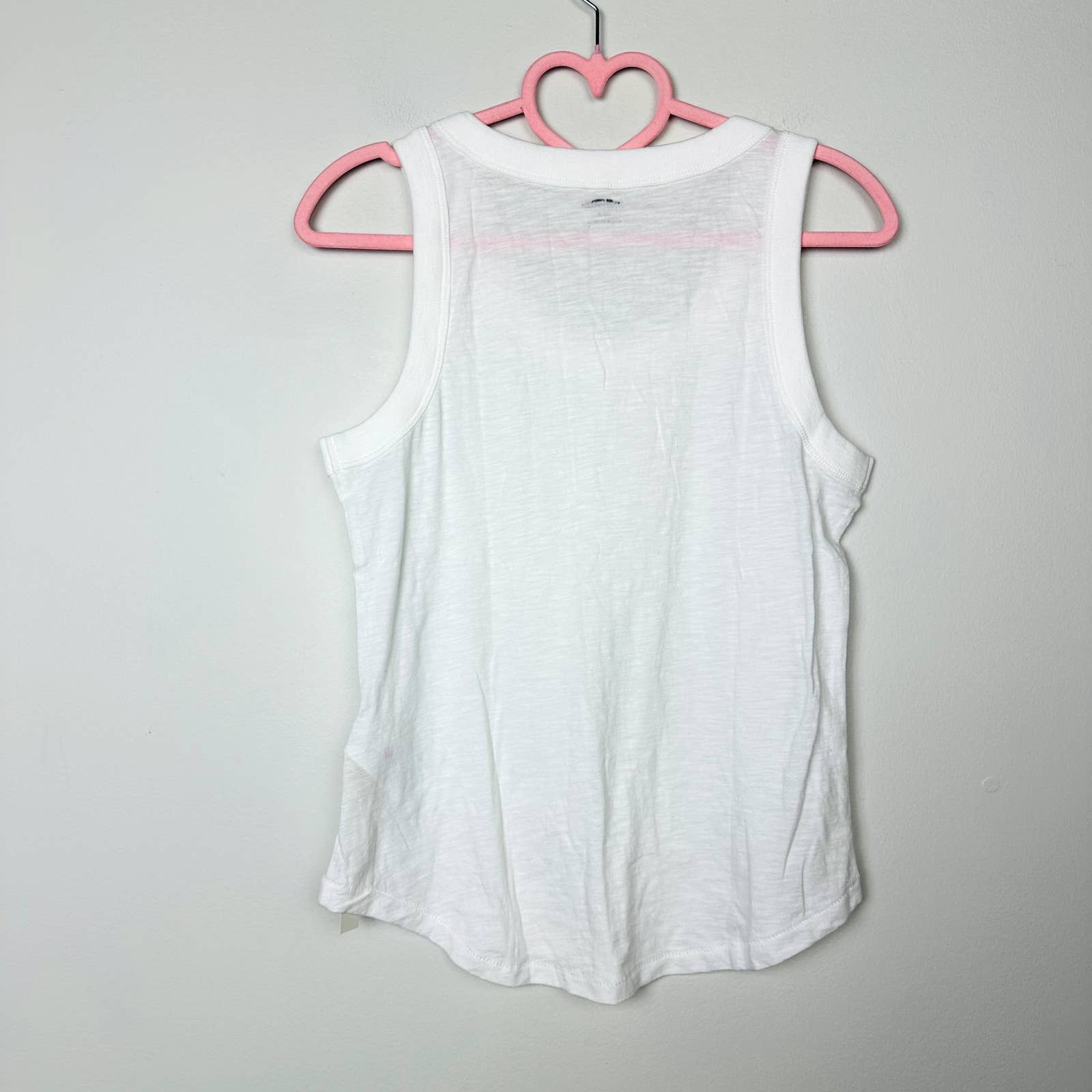 Madewell NWT White Whisper Cotton Scoop Neck Sleeveless Tank Top Size Small