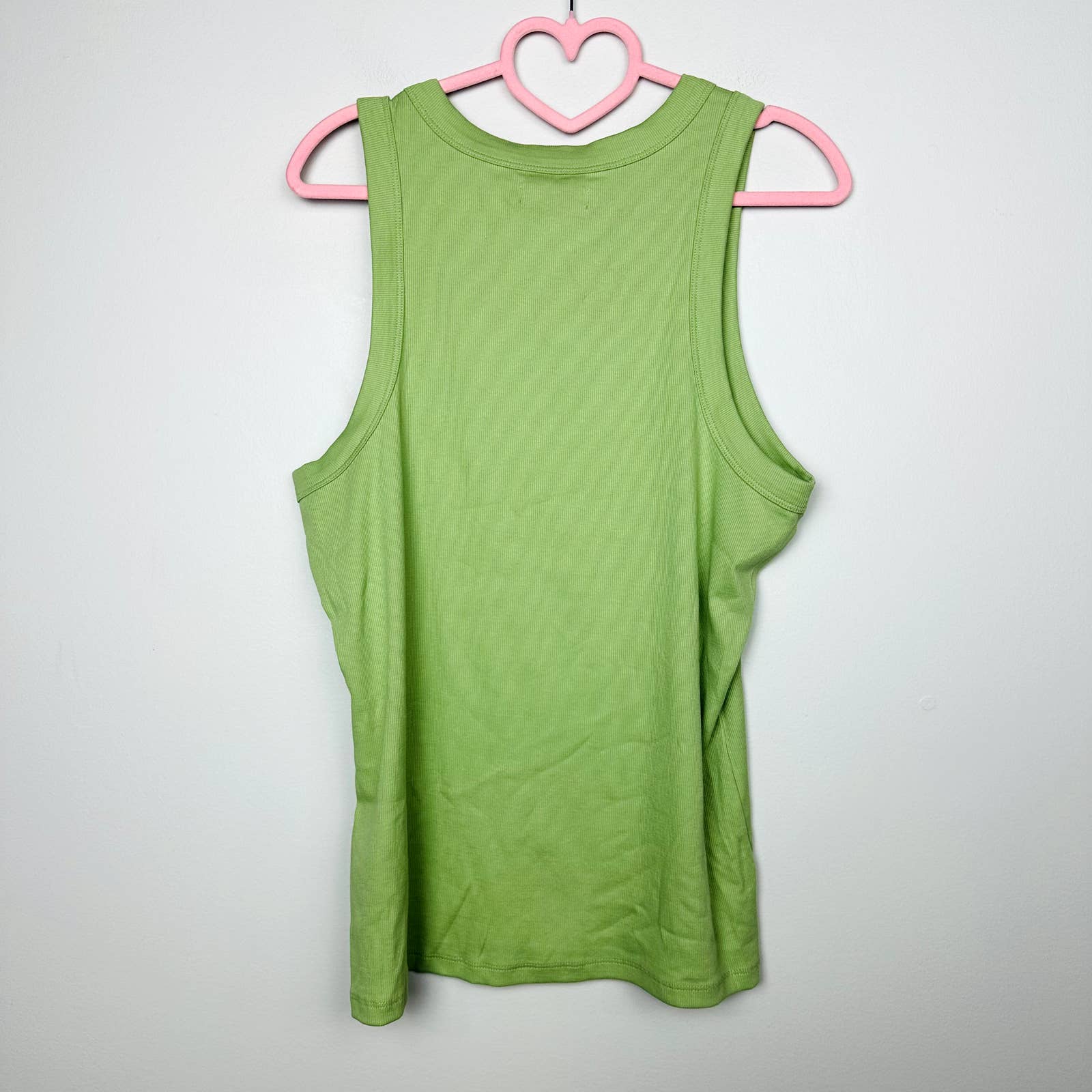 Madewell NWT Green Brightside Rib Cutaway Tank Size XL